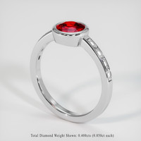 1.01 Ct. Ruby Ring, Platinum 950 2