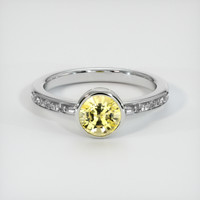 1.54 Ct. Yellow Sapphire Ring, Platinum 950 1