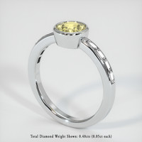 0.94 Ct. Yellow Sapphire Ring, Platinum 950 2