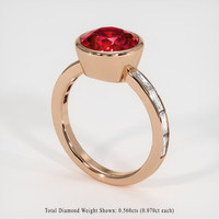 3.73 Ct. Ruby Ring, 14K Rose Gold 2