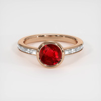 1.60 Ct. Ruby Ring, 14K Rose Gold 1