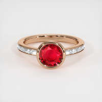 1.38 Ct. Ruby Ring, 14K Rose Gold 1