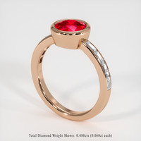1.38 Ct. Ruby Ring, 14K Rose Gold 2