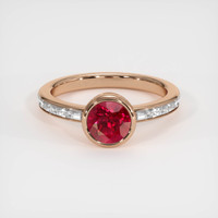 1.51 Ct. Ruby Ring, 14K Rose Gold 1