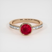 1.60 Ct. Ruby Ring, 14K Rose Gold 1