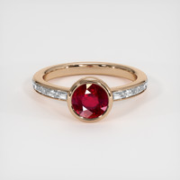 1.74 Ct. Ruby Ring, 18K Rose Gold 1