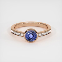 0.75 Ct. Sapphire Ring, 18K Rose Gold 1