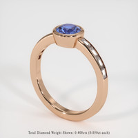 0.75 Ct. Sapphire Ring, 18K Rose Gold 2