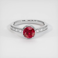 1.51 Ct. Purplish Red Ruby Ring, 10K White Gold 1