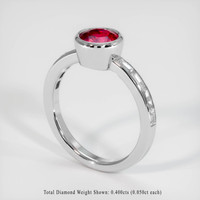 1.51 Ct. Purplish Red Ruby Ring, 10K White Gold 2