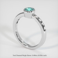 0.67 Ct. Gemstone Ring, 14K White Gold 2