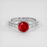1.67 Ct. Ruby Ring, 14K White Gold 1