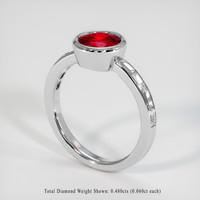1.67 Ct. Ruby Ring, 14K White Gold 2