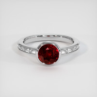 2.01 Ct. Ruby Ring, 14K White Gold 1