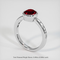 2.01 Ct. Ruby Ring, 14K White Gold 2