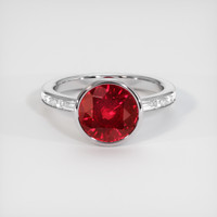 3.73 Ct. Ruby Ring, 14K White Gold 1