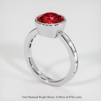 3.73 Ct. Ruby Ring, 14K White Gold 2