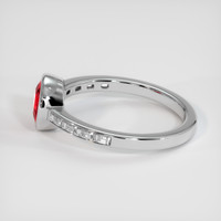 1.01 Ct. Ruby Ring, 14K White Gold 4