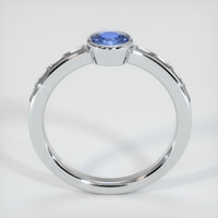 0.56 Ct. Blue Sapphire Ring, 18K White Gold 3