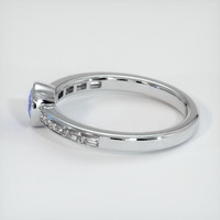 0.56 Ct. Blue Sapphire Ring, 18K White Gold 4