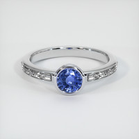 0.66 Ct. Sapphire Ring, 18K White Gold 1