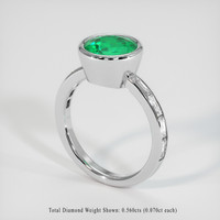 2.19 Ct. Emerald Ring, 18K White Gold 2