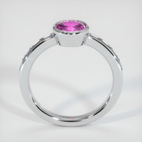 1.09 Ct. Pinkish Purple Sapphire Ring, 18K White Gold 3