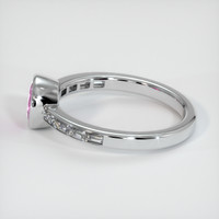 1.09 Ct. Pinkish Purple Sapphire Ring, 18K White Gold 4
