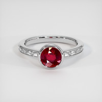 1.74 Ct. Ruby Ring, 18K White Gold 1