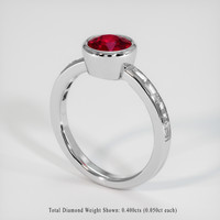 1.74 Ct. Ruby Ring, 18K White Gold 2