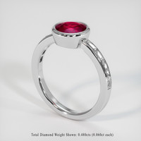 1.62 Ct. Ruby Ring, 18K White Gold 2