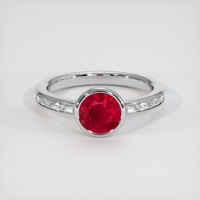 1.60 Ct. Ruby Ring, 18K White Gold 1