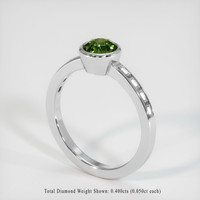 1.27 Ct. Color Change Sapphire Ring, 18K White Gold 2