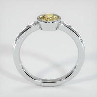 0.71 Ct. Yellow Sapphire Ring, 18K White Gold 3