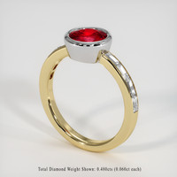 1.67 Ct. Ruby Ring, 14K White & Yellow 2