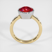 3.73 Ct. Ruby Ring, 14K White & Yellow 3