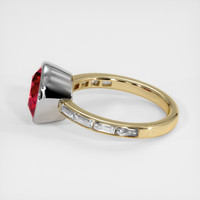 3.73 Ct. Ruby Ring, 14K White & Yellow 4