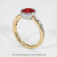 1.60 Ct. Ruby Ring, 14K White & Yellow 2