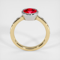 1.38 Ct. Ruby Ring, 14K White & Yellow 3