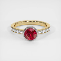 1.51 Ct. Ruby Ring, 14K White & Yellow 1