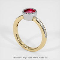 1.51 Ct. Ruby Ring, 14K White & Yellow 2