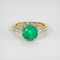 2.19 Ct. Emerald Ring, 18K White & Yellow 1