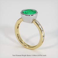 2.19 Ct. Emerald Ring, 18K White & Yellow 2