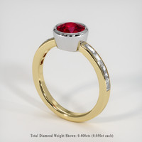 1.74 Ct. Ruby Ring, 18K White & Yellow 2