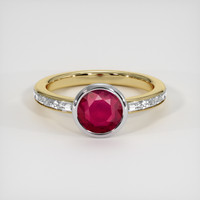 1.62 Ct. Ruby Ring, 18K White & Yellow 1