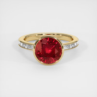 3.73 Ct. Ruby Ring, 10K Yellow Gold 1