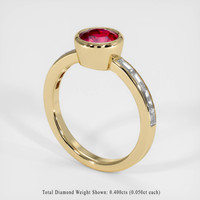 1.51 Ct. Purplish Red Ruby Ring, 10K Yellow Gold 2