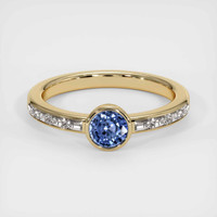 0.56 Ct. Sapphire Ring, 14K Yellow Gold 1