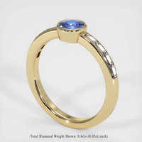 0.56 Ct. Sapphire Ring, 14K Yellow Gold 2