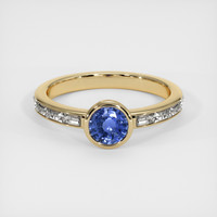 0.66 Ct. Sapphire Ring, 14K Yellow Gold 1